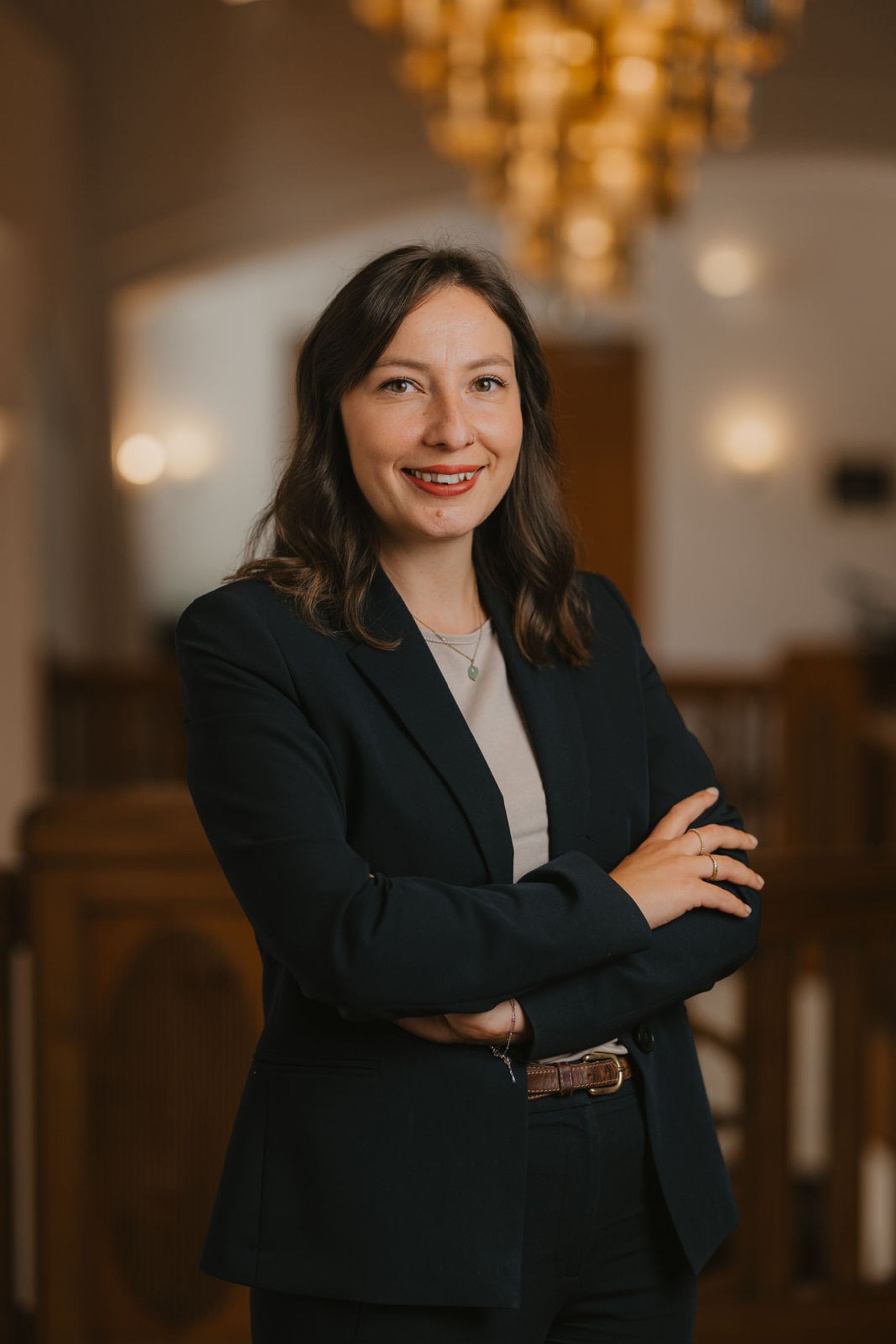 Antonia Schütz, Head of Events, in the ballroom