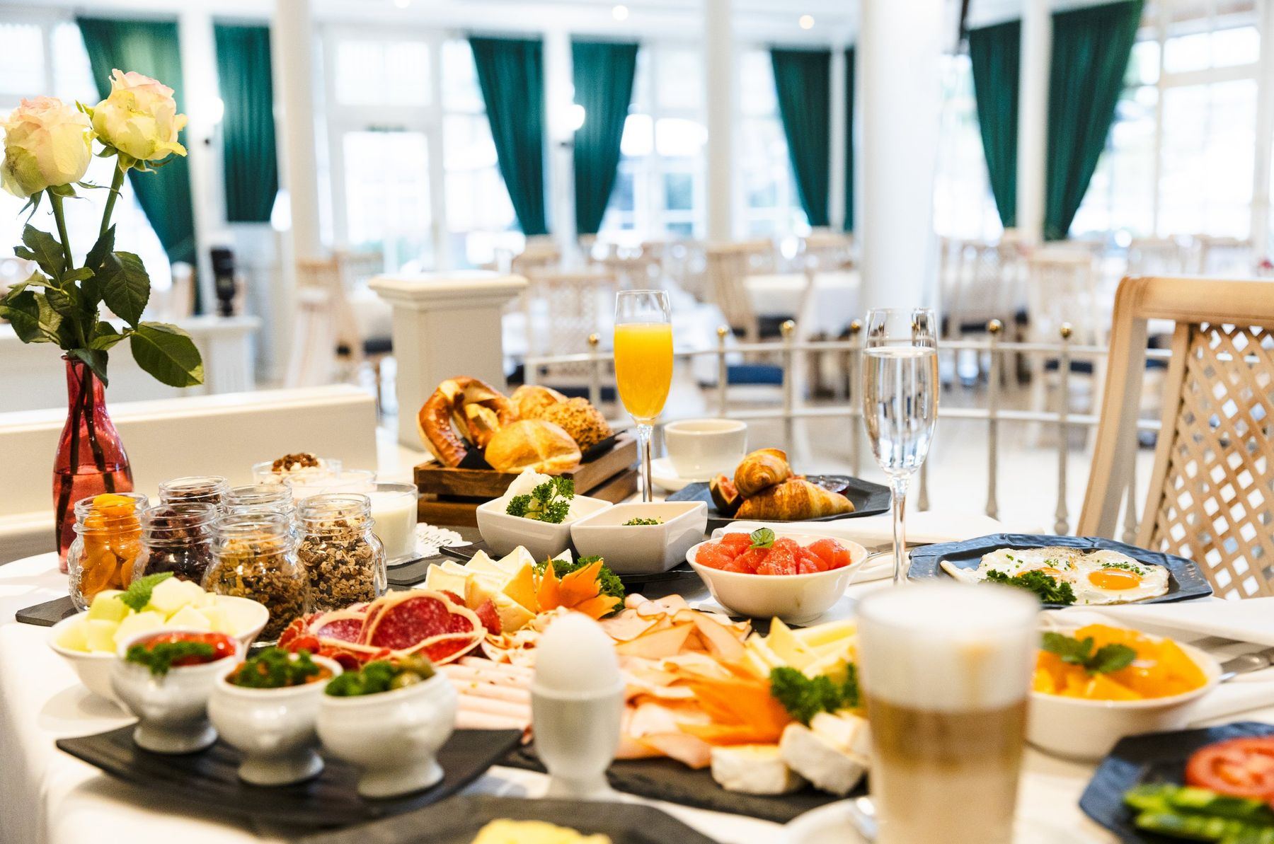 Breakfast buffet in the restaurant